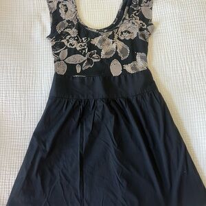 Floral Black Kids Dress